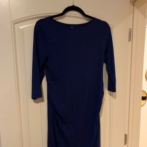 Seraphine Navy bodycon maternity dress